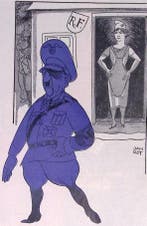 Frankrijk en Hitler op spotprent (lijst optie, Lithos), Verzenden