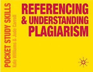 Referencing and Understanding Plagiarism - Williams, Verzenden, Gelezen