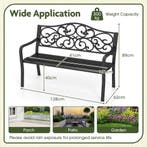 LIVSK Veranda Bank met Bloemmotief - Gietijzeren Frame - Erg, Verzenden, Nieuw
