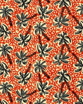 Mousseline Palmen Oranje, Nieuw, Oranje