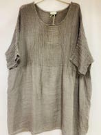 Boho linnen jurk tuniek in TAUPE kleur - korte mouwen zomer, Kleding | Dames, Nieuw