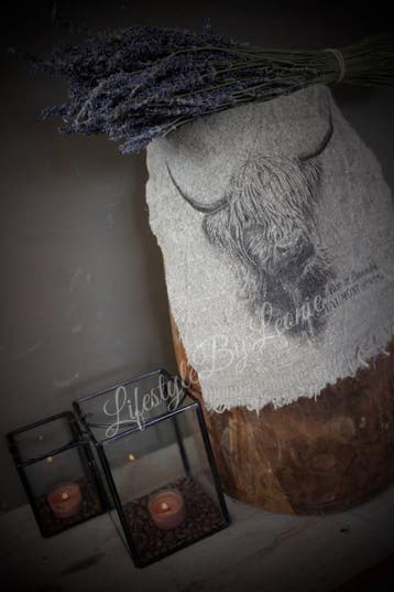 Shabby linnen doek Hooglander, Huis en Inrichting, Woonaccessoires | Overige, Ophalen of Verzenden, Nieuw
