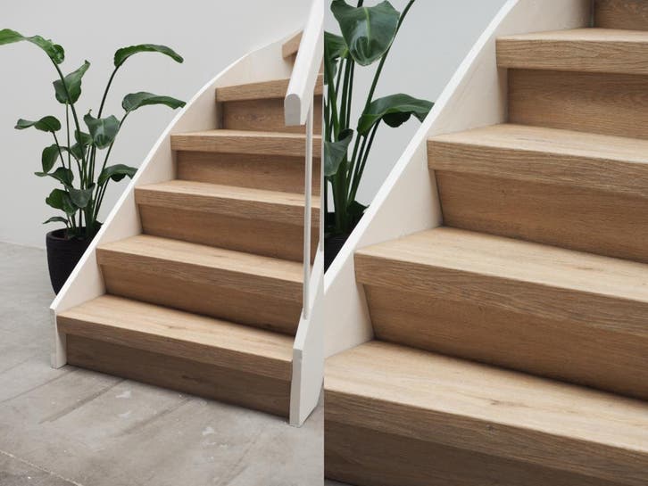 FABRIEKSLEEGVERKOOP! PVC-TRAPRENOVATIE €475, Huis en Inrichting, Stoffering | Vloerbedekking, Wit, Crème, Beige, Bruin, Grijs