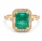 Zonder minimumprijs - Ring - 14 karaat Geel goud - 3.40ct., Nieuw