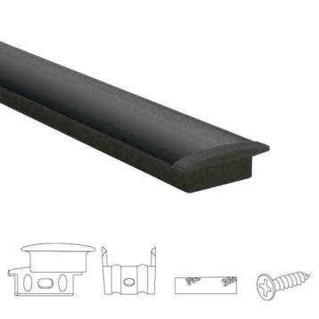 Zwarte led profielen 1 t/m 4 meter - inbouw, opbouw of hoek, Verzenden, Nieuw