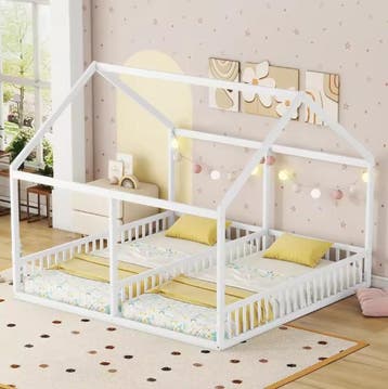 Kindercabine Bed 90x200 cm – 2-in-1 Huisbed voor Twee, Verzenden, Nieuw
