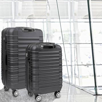 Kofferset 2 Delig 38L en 110L Donkergrijs, Sieraden, Tassen en Uiterlijk, Verzenden, Nieuw