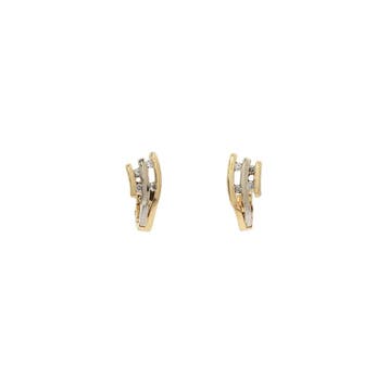 Gouden oorsieraden diamant 18 karaat, Sieraden, Tassen en Uiterlijk, Oorbellen, Verzenden, Zo goed als nieuw, Goud