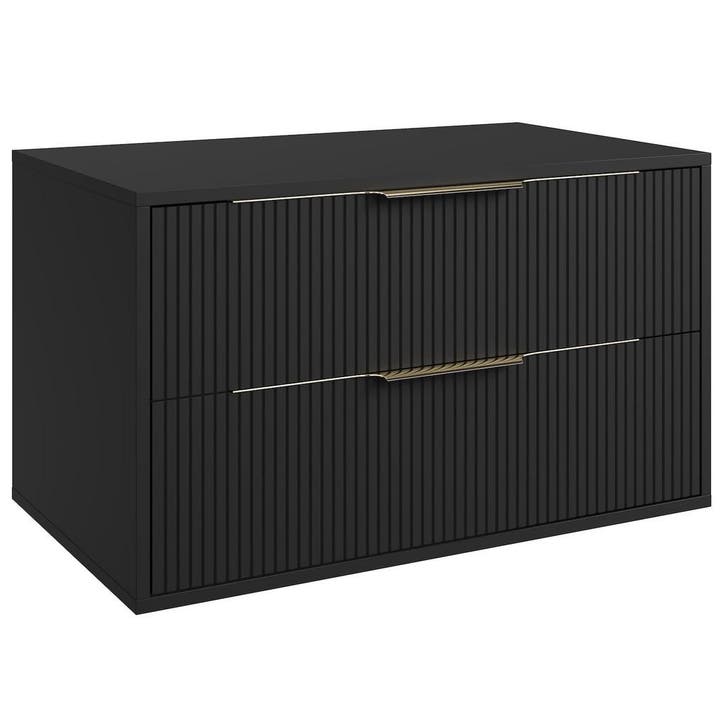 Wastafelkast Rimini 80 cm - Zwart -  Badmeubel met Lades, Huis en Inrichting, Badkamer | Badkamermeubels, Nieuw, Wastafelkast