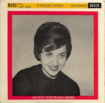 vinyl single 7 inch - Berganza - 8 Basque Songs, Verzenden, Zo goed als nieuw, 7 inch, Klassiek
