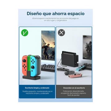 Fyoung 4 in 1 LED Joycon Charger voor Nintendo Switch met..., Verzenden, Nieuw