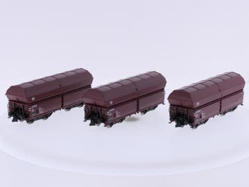 Schaal H0 Roco 76079 zelflossende wagons 3-delig van de D..., Gebruikt, Gelijkstroom, Wagon, Ophalen of Verzenden