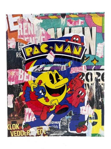 Koen Betjes (1992) - Vintage Poster Collage x Pac Man