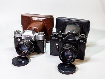 KMZ Krasnogorsk Zenit 3M / Zenit ET + 2x Helios | Analoge, Nieuw