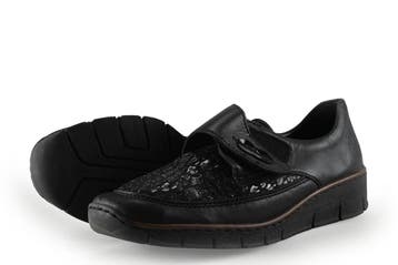 Rieker Loafers in maat 42 Zwart, Verzenden, Zwart, Overige typen, Zo goed als nieuw