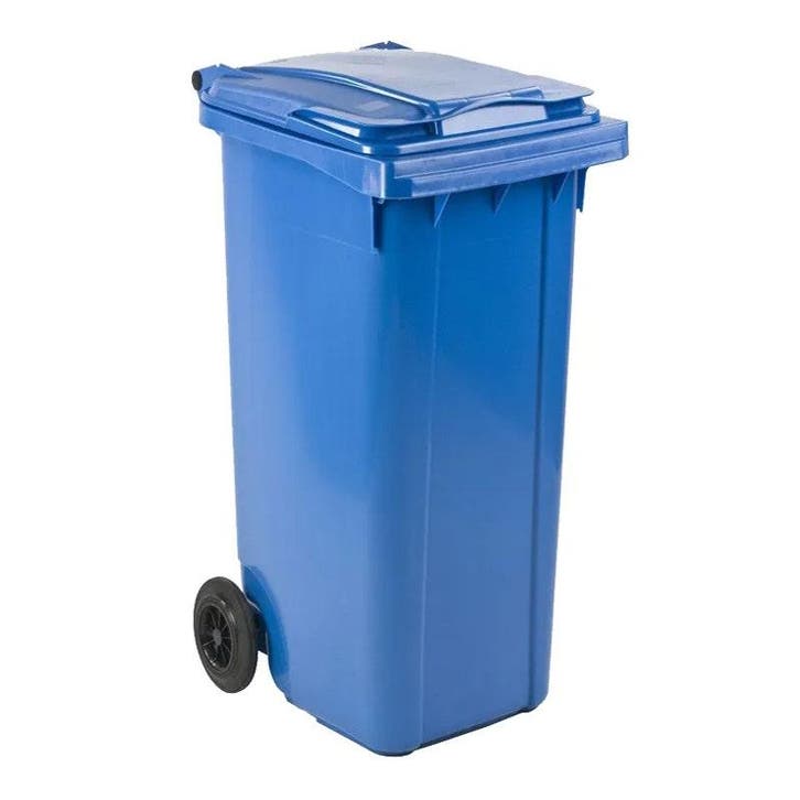 Afvalcontainer 140 liter blauw, Huis en Inrichting, Woonaccessoires | Prullenbakken, Nieuw, 40 liter of meer, Kunststof, 75 cm of meer
