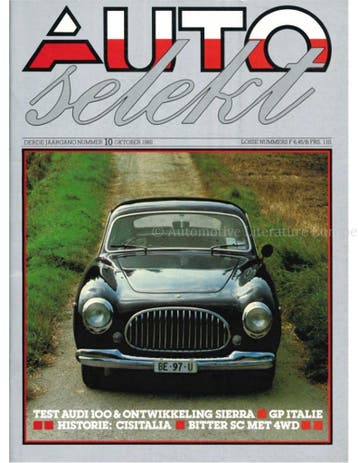 1982 AUTOSELEKT MAGAZINE 10 NEDERLANDS, Nieuw, Author