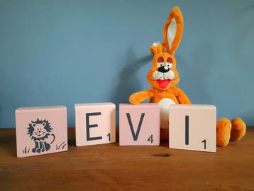 letterblokjes naambordjes geboortebord babyshower, Kinderen en Baby's, Kraamcadeaus en Geboorteborden, Ophalen of Verzenden, Nieuw