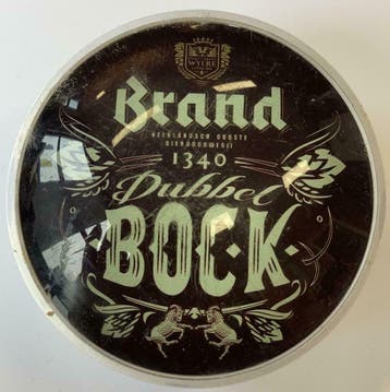 Occasion - Ronde taplens Brand Dubbel Bock bol 69 mmø, Verzenden