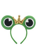 Haarband Kikker Groen Kroontje Groene Diadeem Prins Gouden K, Ophalen of Verzenden, Nieuw, Carnaval, Accessoires
