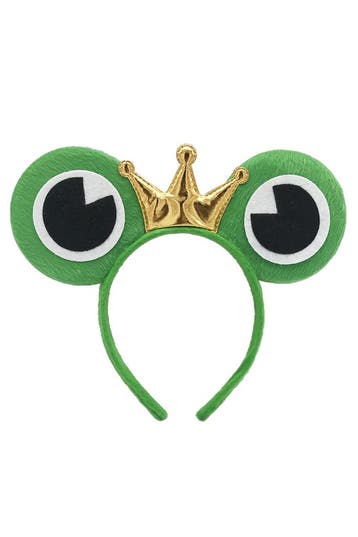 KIMU® Haarband Kikker Groen Kroontje Groene Diadeem Prins Go, Ophalen of Verzenden, Nieuw, Carnaval, Accessoires
