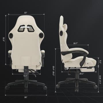 GTPLAYER Ergonomische Gaming Stoel met Voetensteun en Muziek, Verzenden, Nieuw