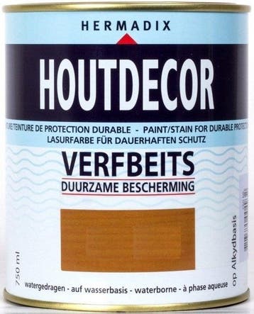 Hermadix Houtdecor Verfbeits Transparant - Melkwit 658 -..., Doe-het-zelf en Verbouw, Wit, Nieuw, Beits, Ophalen of Verzenden