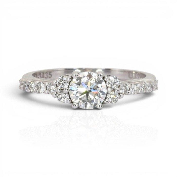 Ring - 18 karaat Witgoud - 0.95ct. tw. Diamant (Natuurlijk), Sieraden, Tassen en Uiterlijk, Ringen