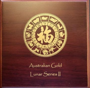 Verzameldoos Gouden Lunar II - 1/2 oz (12 munten), Verzenden, Losse munt, Goud