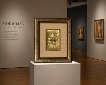 Italië. Amedeo Modigliani 24 carat gold finished over silver