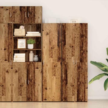vidaXL buffetkast 2 pcs Oudhout 50 x 42,5 x 185 cm, Minder dan 50 cm, Verzenden, Nieuw, Minder dan 100 cm