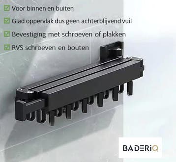 Nieuwe Inklapbare droogrek Zwart wasrek Rvs 114 cm Trendy, Ophalen of Verzenden, Nieuw, Wasrek
