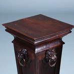 Stel van 2 Neo-renaissance zuilen ca 1860 met leeuwenmaskers, Ophalen of Verzenden