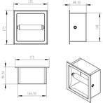 Xellanz Rocko Toiletrolhouder zonder Klep - Inbouw - Brons, Ophalen of Verzenden, Nieuw
