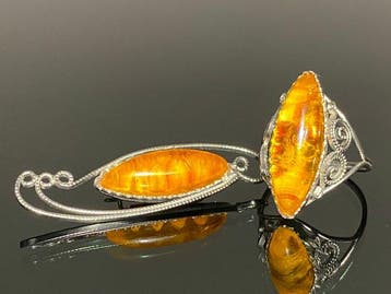 Amber Glow - Uniek vintage Baltisch amber-set –