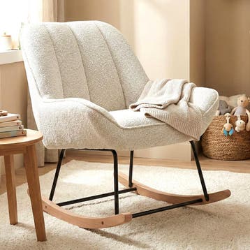 *WOONWINKEL* Schommelstoel Beige Stof, Verzenden, Nieuw, Stof
