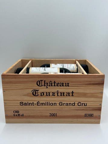 2001 Chateau Touzinat - Saint-Émilion Grand Cru - 6 Flessen, Nieuw