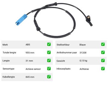 ABS-sensor MINI MINI Roadster Cooper S JCW (R59) Van 2011-11, Verzenden, Nieuw, Mini