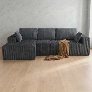 Moderne L-vormige Velvet Hoekbank 278x175cm - Geen Montage V, Huis en Inrichting, Verzenden, Nieuw
