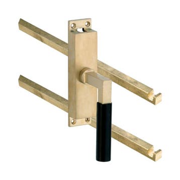 Kruk-espagnolet Bauhaus ebben rechts messing antiek, Verzenden, Nieuw