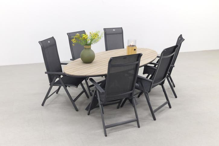 Taste Belmond / GI Edison 220x115 cm. - ovale tuinset, Tuin en Terras, Tuinsets en Loungesets, Tuinset, Nieuw, Overige materialen