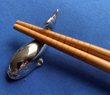 Messensteun (12) - Walvis, visjes - Metaal, Verchroomd,