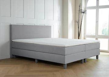 ACTIE! Boxspring Turijn 160 200 Grijs, Verzenden, 200 cm, 160 cm, Nieuw