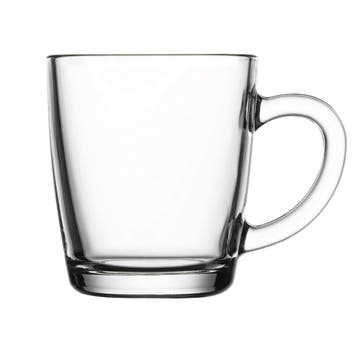 GGM Gastro | (24 stuks) theeglazen met oor - AQUA - 340ml -, Verzenden, Nieuw in verpakking