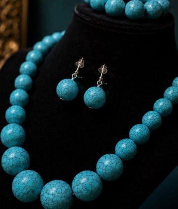Themacollectie - Elegante Larimar-sieradenset – halsketting,