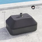 Nieuwe Parasolvoet Zwart - Voor Parasolpalen Ø 38mm - 24kg, Verzenden, Nieuw, Parasolvoet