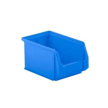 Magazijnbak, 234x150x122 mm, blauw kunststof, gebruikt, Ophalen of Verzenden
