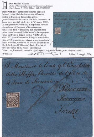 Italiaanse oude staten 1857/1860 - Pausestaat:, Gestempeld