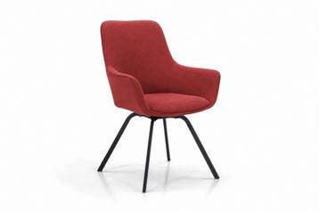 Eetkamerstoel Sierra - eetkamerstoelen - Rood, Huis en Inrichting, Nieuw, Rood, Stof