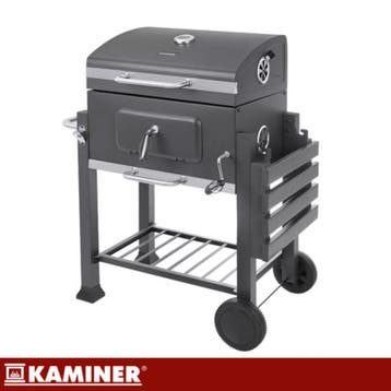 Kaminer Zwarte houtskool barbecue 116 x 70 x 110 cm met t..., Ophalen of Verzenden, Nieuw